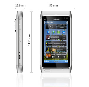Nokia N8: Dimensiones