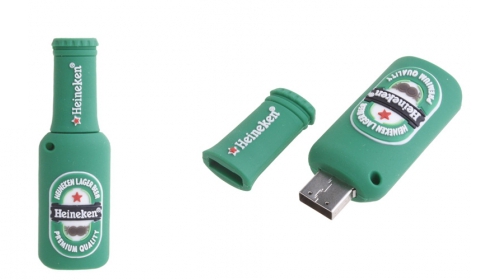  Memoria USB en forma de botella de Heineken