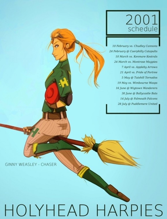 Ginny Weasly profesional de Quidditch despues del final