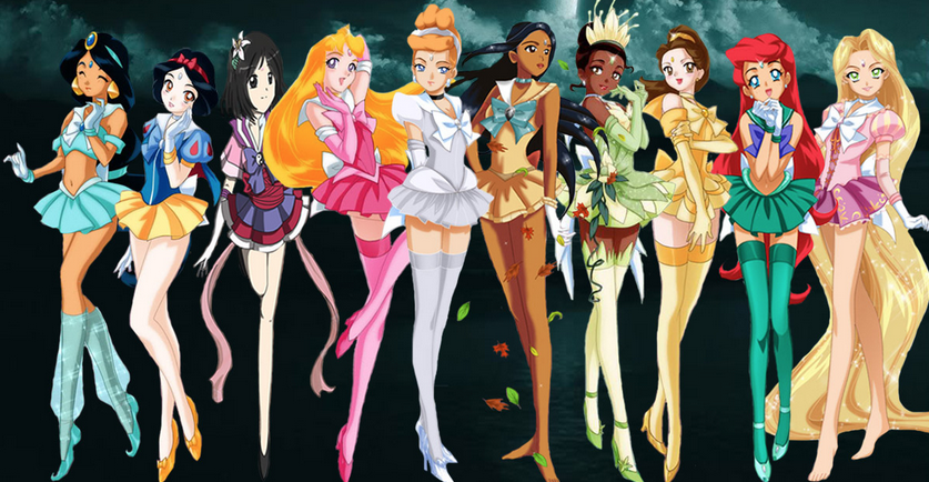 Princesas de Disney como Sailor Scout